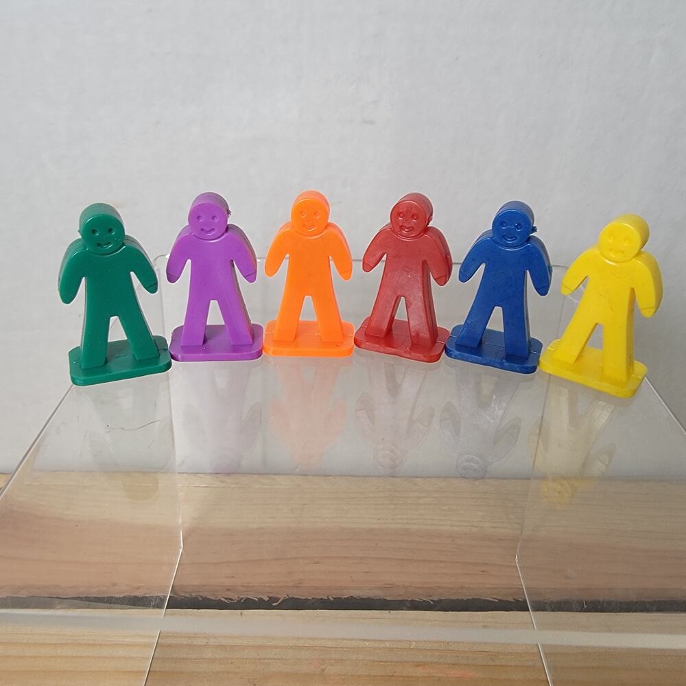 Set of 6 Miniature Rubber Man Figures
